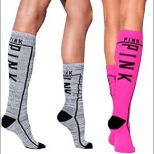 Pink knee high socks